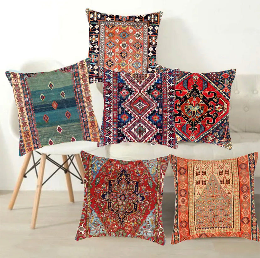 Persian Carpet Print Pillow Cover