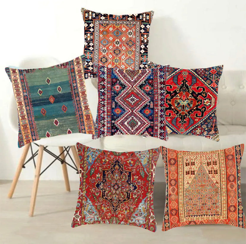 Persian Carpet Pillowcase Polyester Print Pillow Cover