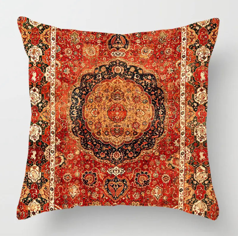 Persian Carpet Print Pillow Cover