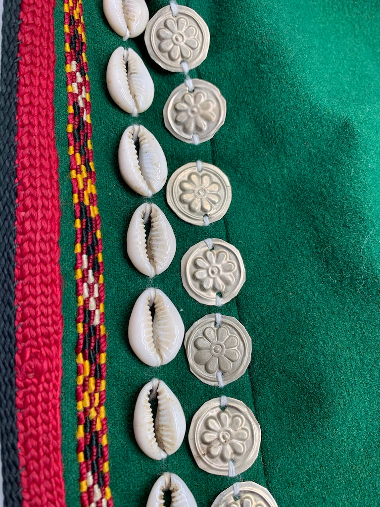 Vintage Handmade Afghani Wool Chapan, Seashell Coat
