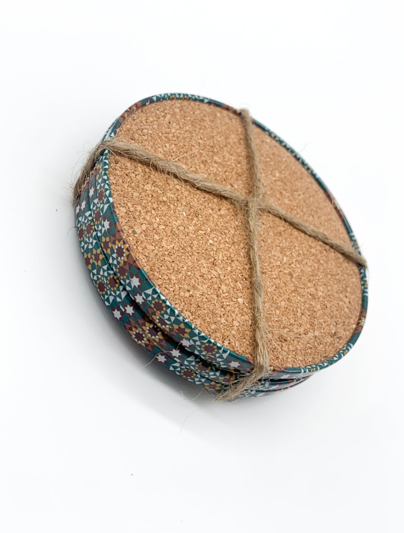 Mandala Ottoman Turkish Ethnic Design Coasters (Set of 4).